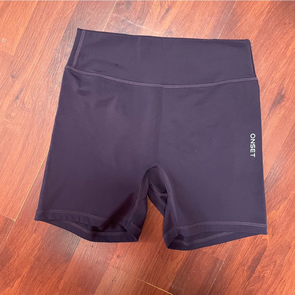 Purple Onset Biker Shorts